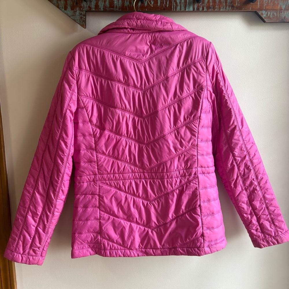 Guess pink quilted puffer jacket Women’s size Small - Picture 7 of 13